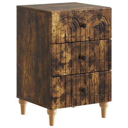 Nachtkastje Gerookt eiken 43x 41 x 66,5 cm Bewerkt hout