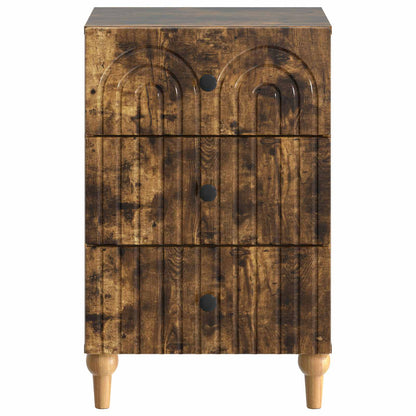 Nachtkastje Gerookt eiken 43x 41 x 66,5 cm Bewerkt hout