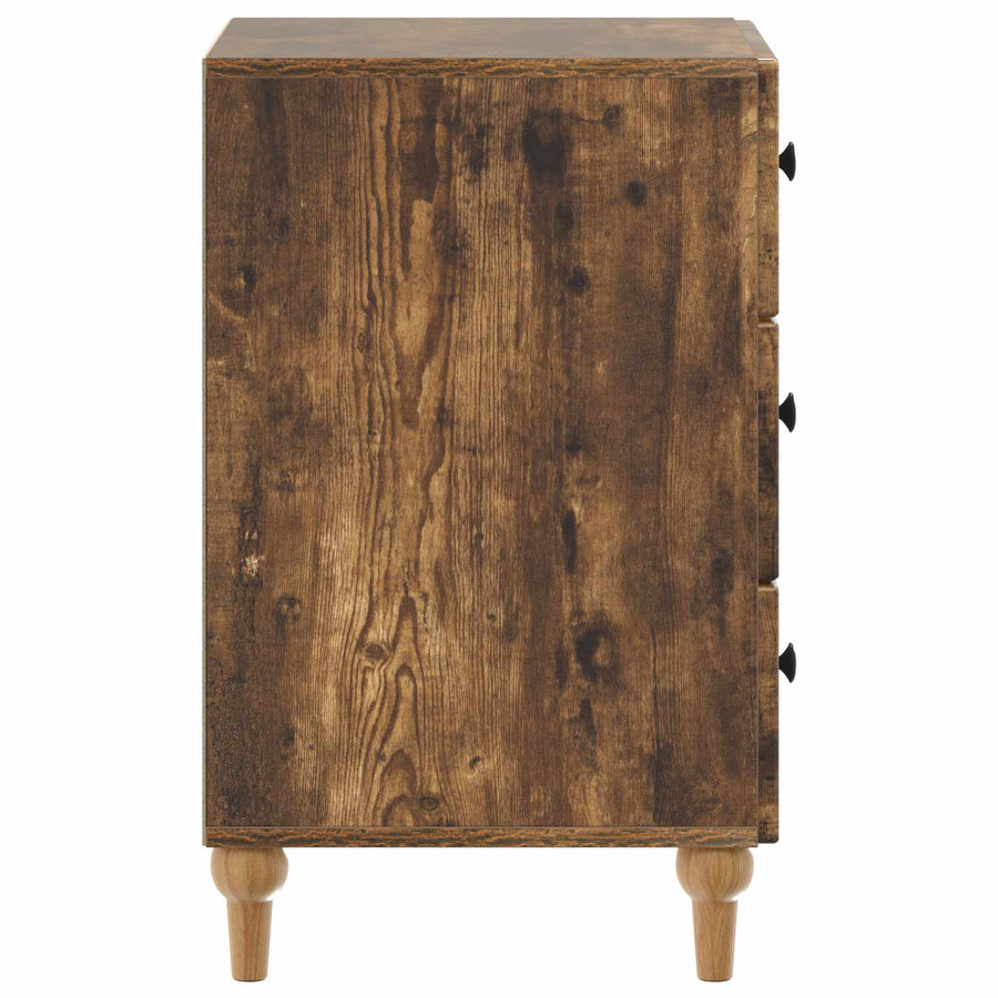 Nachtkastje Gerookt eiken 43x 41 x 66,5 cm Bewerkt hout