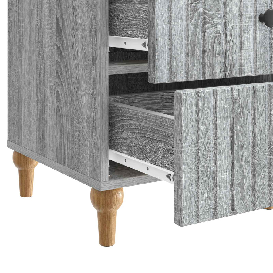 Nachtkastje met lade Grijs sonoma 43x 41 x 66,5 cm Bewerkt hout