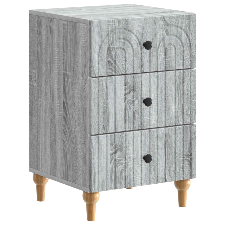 Nachtkastje met lade Grijs sonoma 43x 41 x 66,5 cm Bewerkt hout