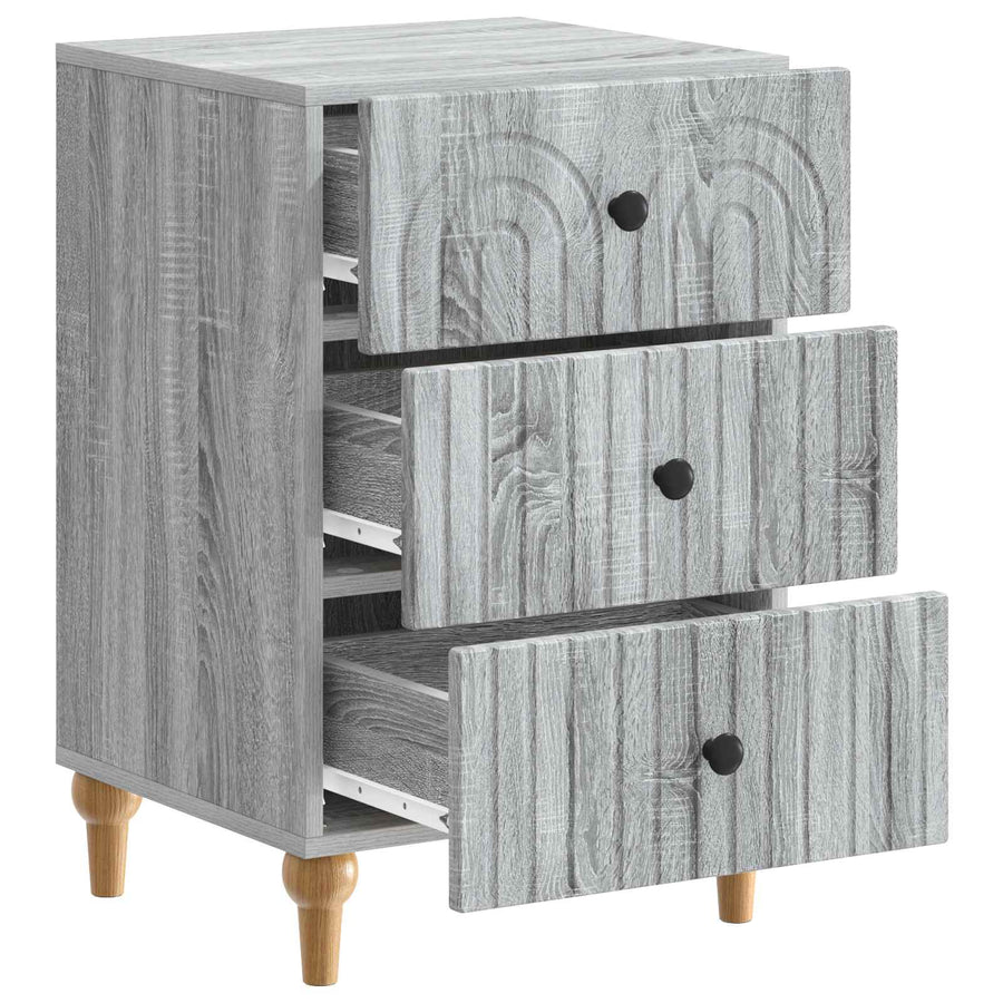 Nachtkastje met lade Grijs sonoma 43x 41 x 66,5 cm Bewerkt hout