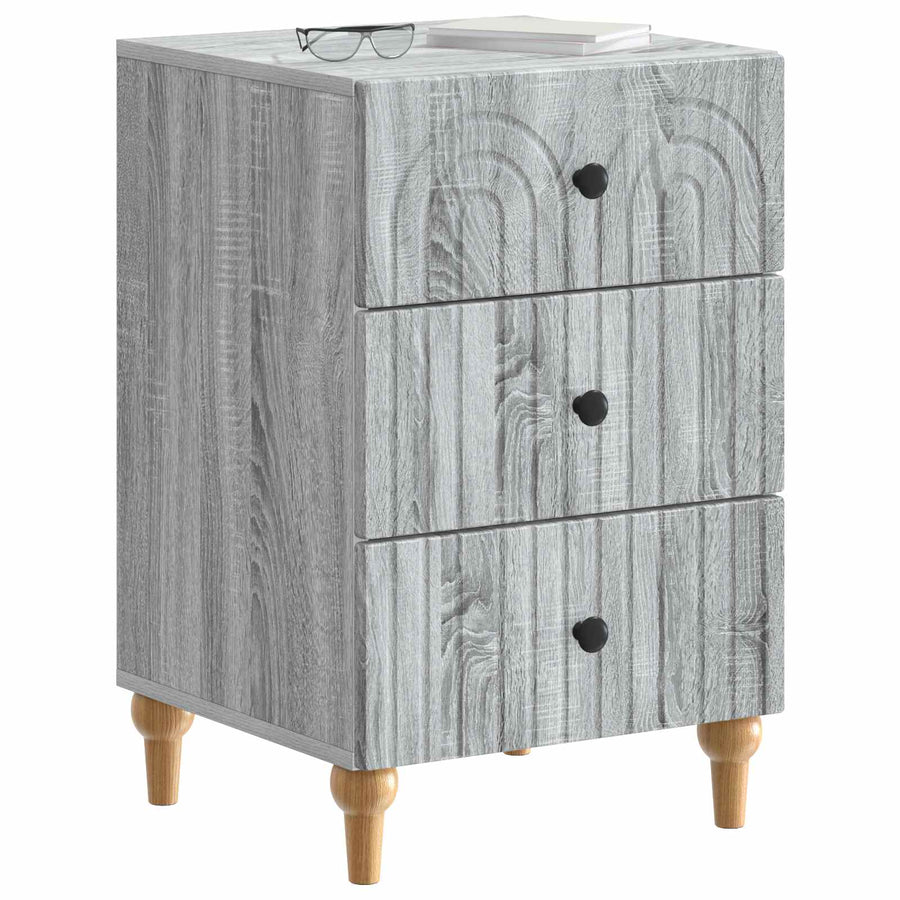 Nachtkastje met lade Grijs sonoma 43x 41 x 66,5 cm Bewerkt hout