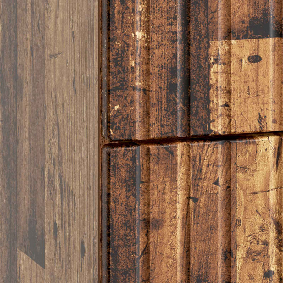 Nachtkastje met lade Oud hout 43x 41 x 66,5 cm Bewerkt hout