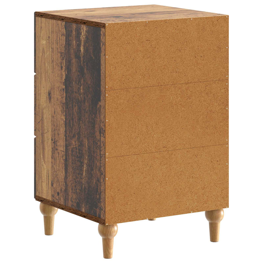 Nachtkastje met lade Oud hout 43x 41 x 66,5 cm Bewerkt hout