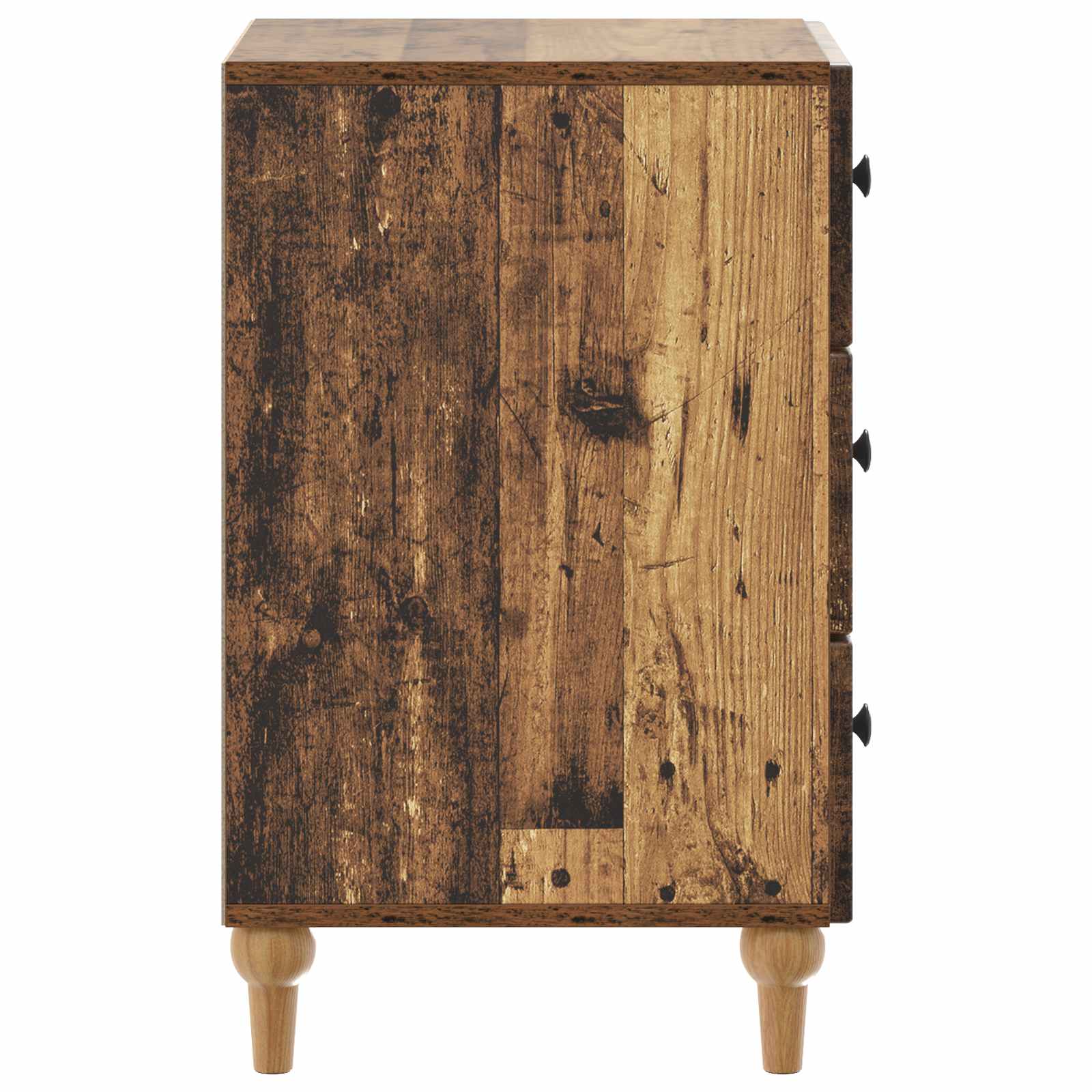 Nachtkastje met lade Oud hout 43x 41 x 66,5 cm Bewerkt hout
