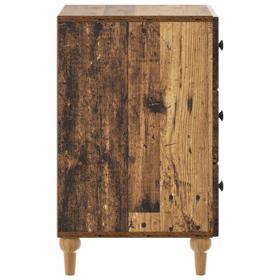 Nachtkastje met lade Oud hout 43x 41 x 66,5 cm Bewerkt hout