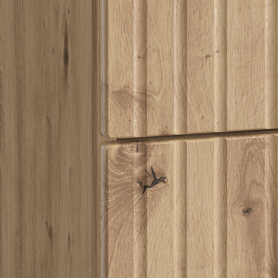 Nachtkastje Artisanaal eiken 43x 41 x 66,5 cm Bewerkt hout