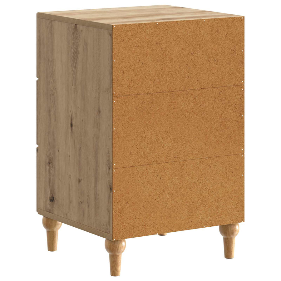 Nachtkastje Artisanaal eiken 43x 41 x 66,5 cm Bewerkt hout