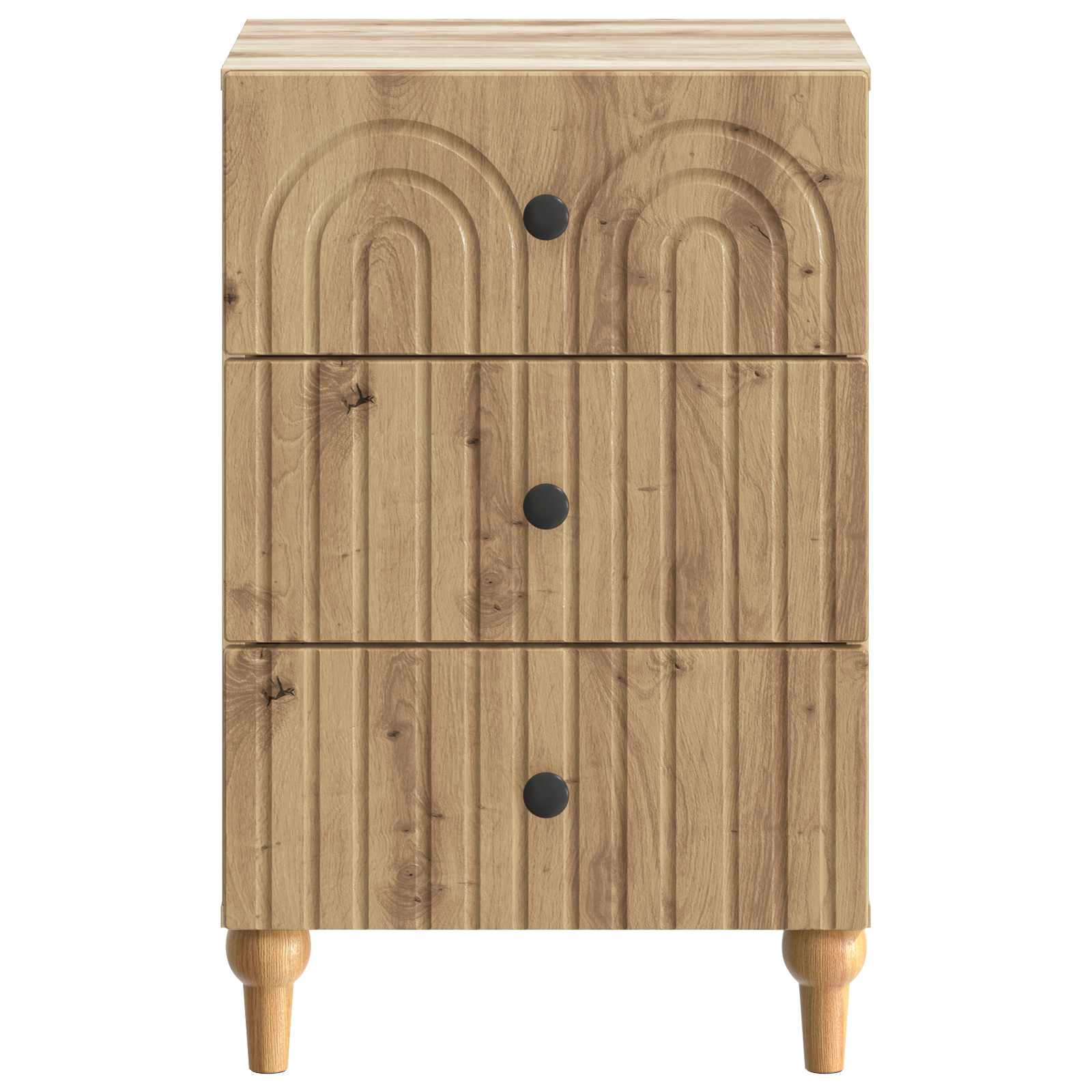 Nachtkastje Artisanaal eiken 43x 41 x 66,5 cm Bewerkt hout