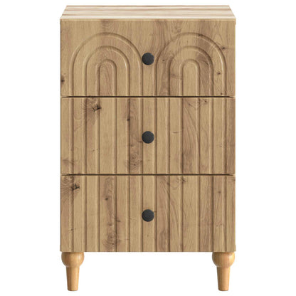 Nachtkastje Artisanaal eiken 43x 41 x 66,5 cm Bewerkt hout