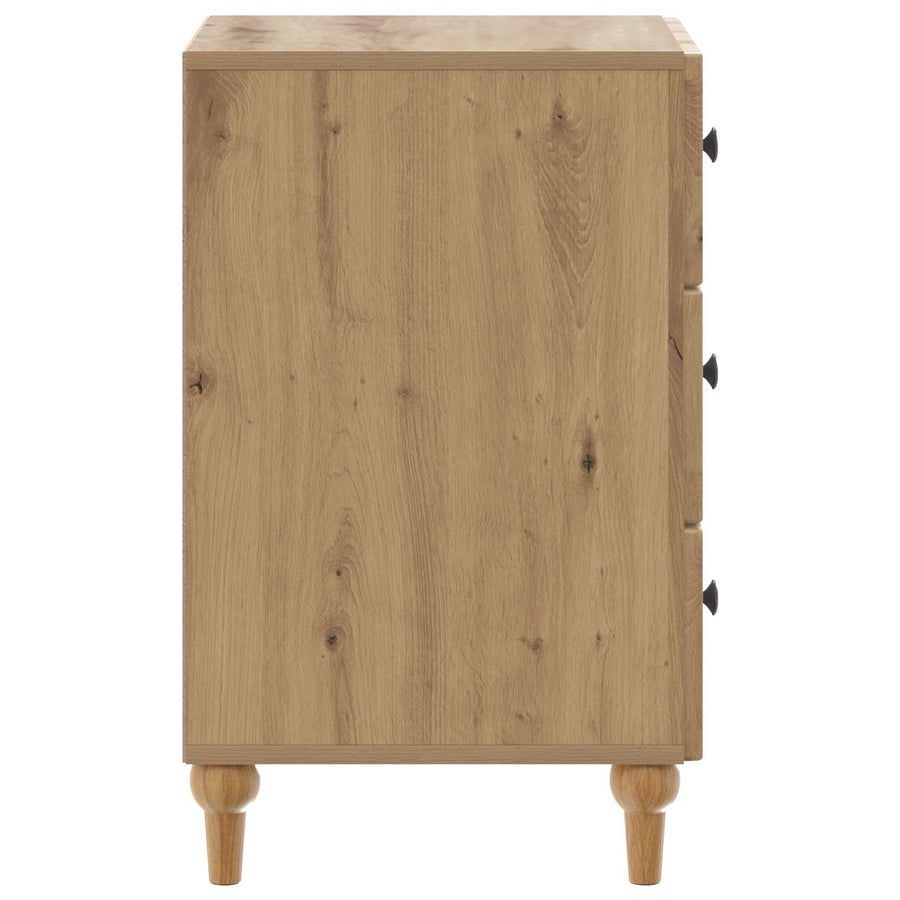 Nachtkastje Artisanaal eiken 43x 41 x 66,5 cm Bewerkt hout