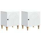 Nightstand 2 pcs White 43 x 34.5 x 50 cm Engineered wood