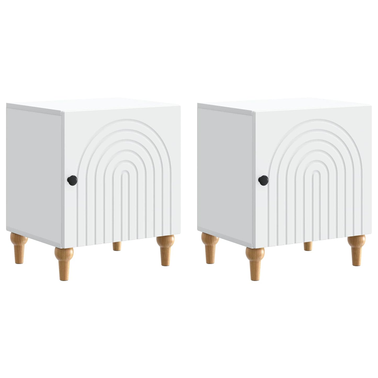 Nachtkastje 2 pcs Wit 43 x 34,5 x 50 cm Bewerkt hout