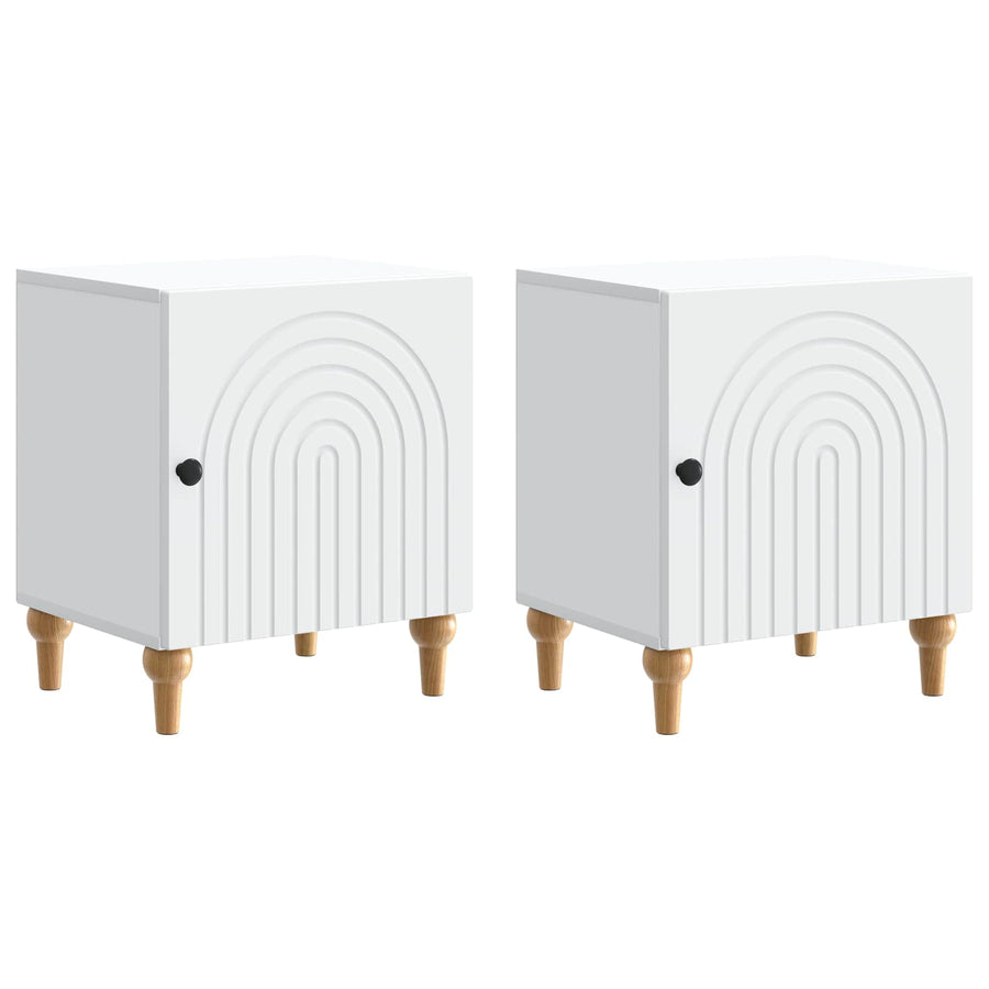 Nachtkastje 2 pcs Wit 43 x 34,5 x 50 cm Bewerkt hout
