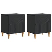 Nachtkastje 2 stuks zwart 43x34,5x50 cm