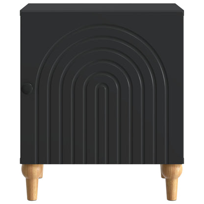 Nachtkastje 2 pcs Zwart 43 x 34,5 x 50 cm Bewerkt hout