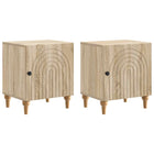 Nachtkastje 2 stuks 43x34,5x50 cm Sonoma eiken