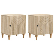 Nachtkastje 2 stuks 43x34,5x50 cm Sonoma eiken