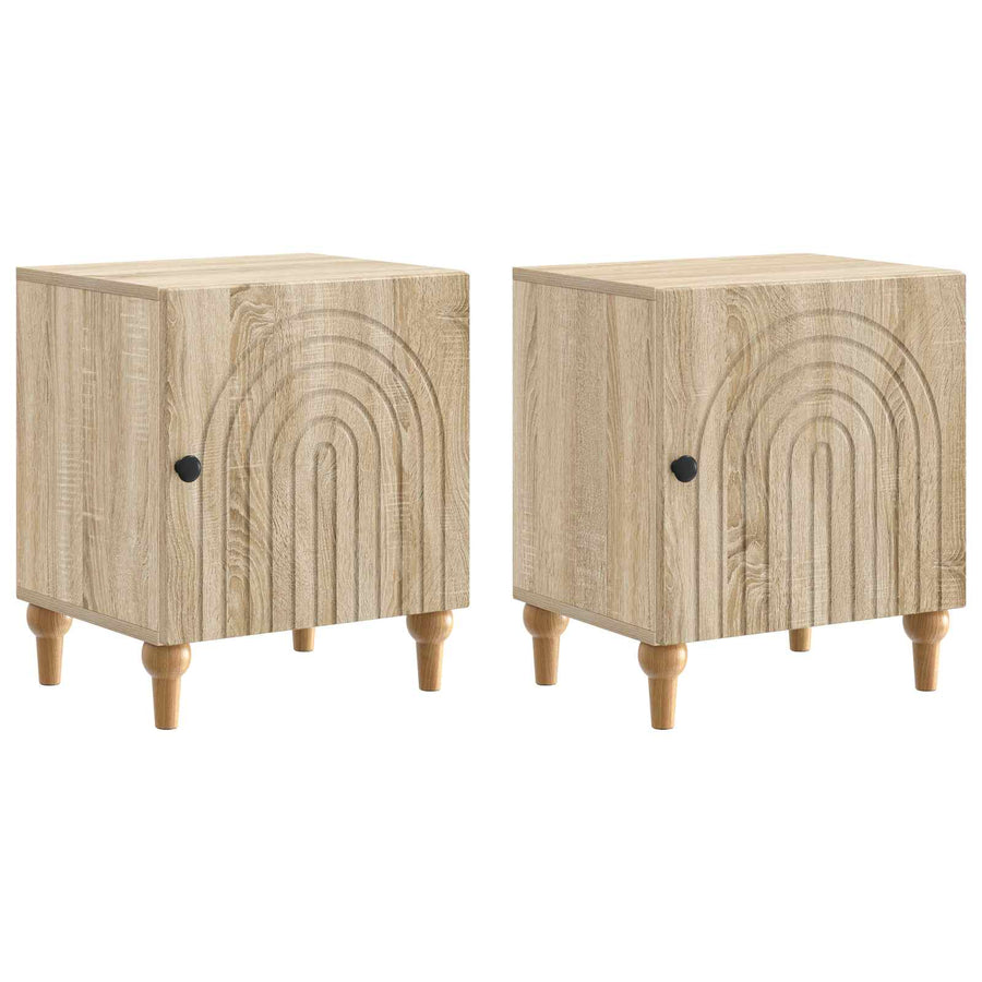 Nachtkastje 2 pcs Sonoma Eiken 43 x 34,5 x 50 cm Bewerkt hout
