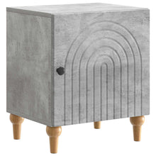 Nachtkastje Betongrijs 43 x 34,5 x 50 cm Bewerkt hout
