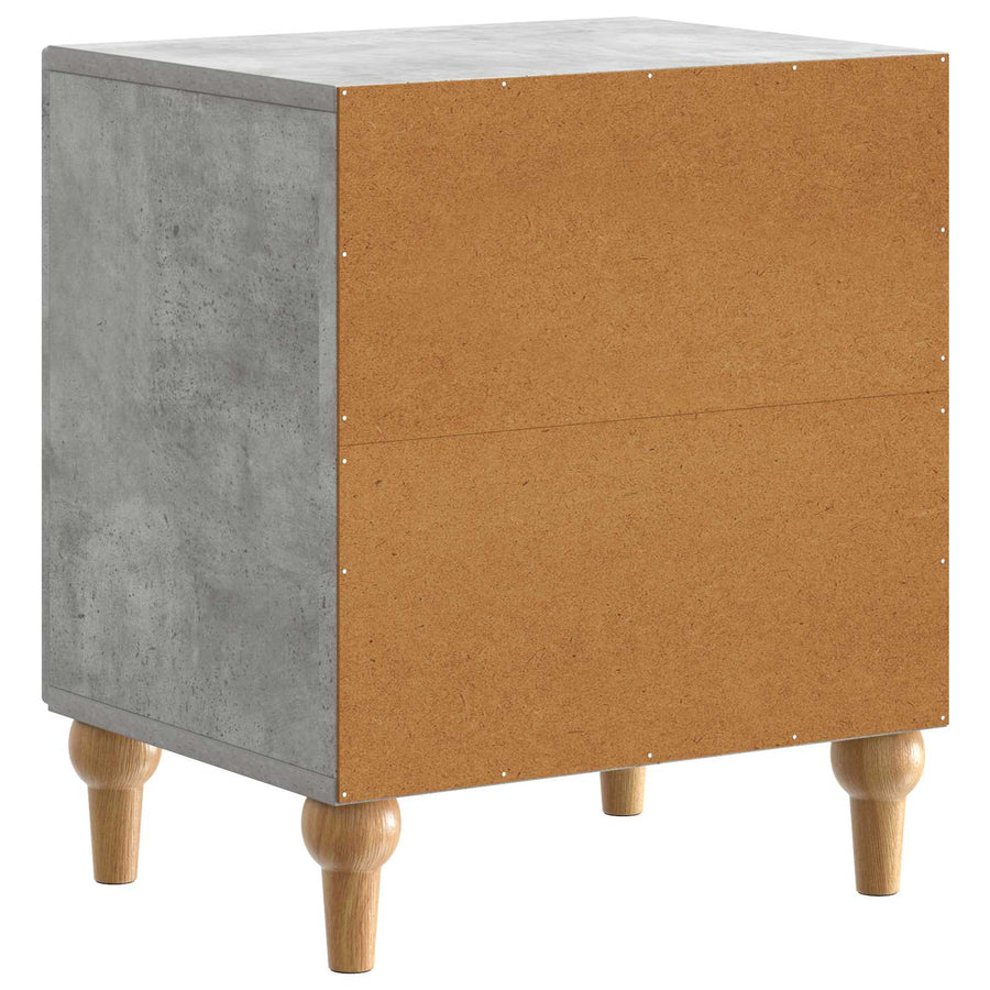 Nachtkastje Betongrijs 43 x 34,5 x 50 cm Bewerkt hout