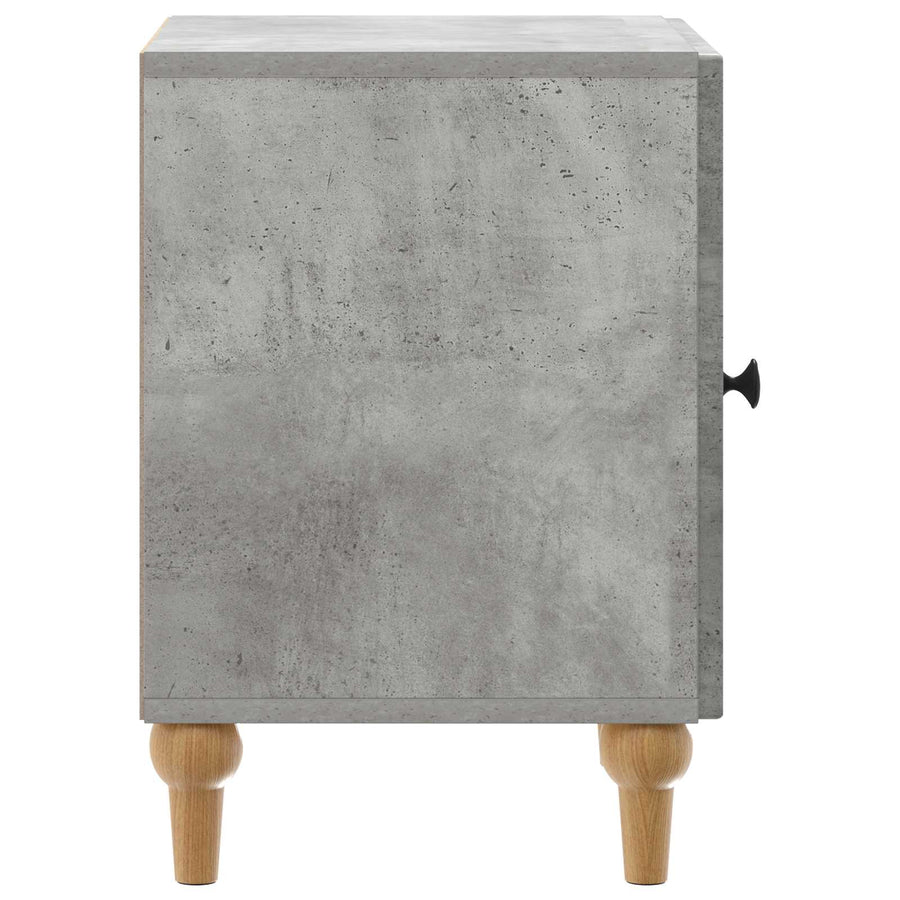 Nachtkastje Betongrijs 43 x 34,5 x 50 cm Bewerkt hout