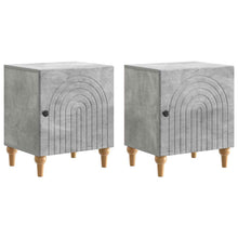 Nachtkastje 2 pcs Betongrijs 43 x 34,5 x 50 cm Bewerkt hout
