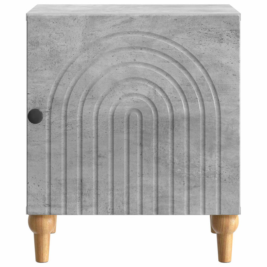 Nachtkastje 2 pcs Betongrijs 43 x 34,5 x 50 cm Bewerkt hout