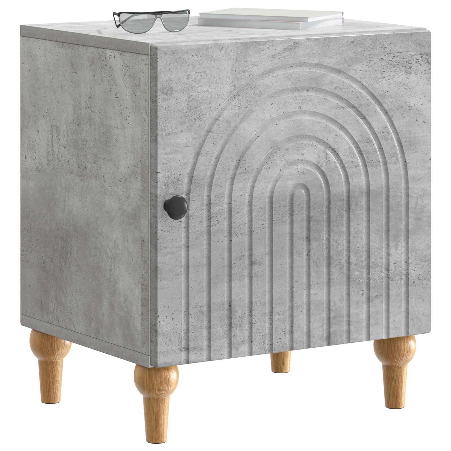 Nachtkastje 2 pcs Betongrijs 43 x 34,5 x 50 cm Bewerkt hout
