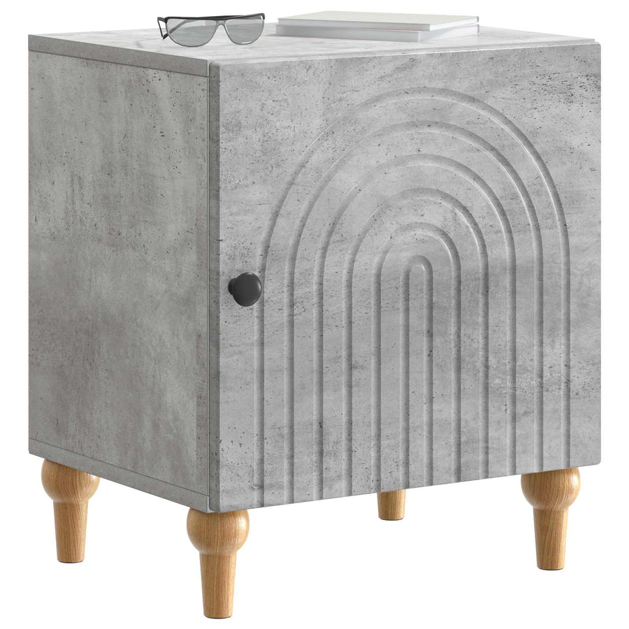 Nachtkastje 2 pcs Betongrijs 43 x 34,5 x 50 cm Bewerkt hout