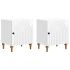 Nachtkastje 2 stuks hoogglans wit 43x34,5x50 cm