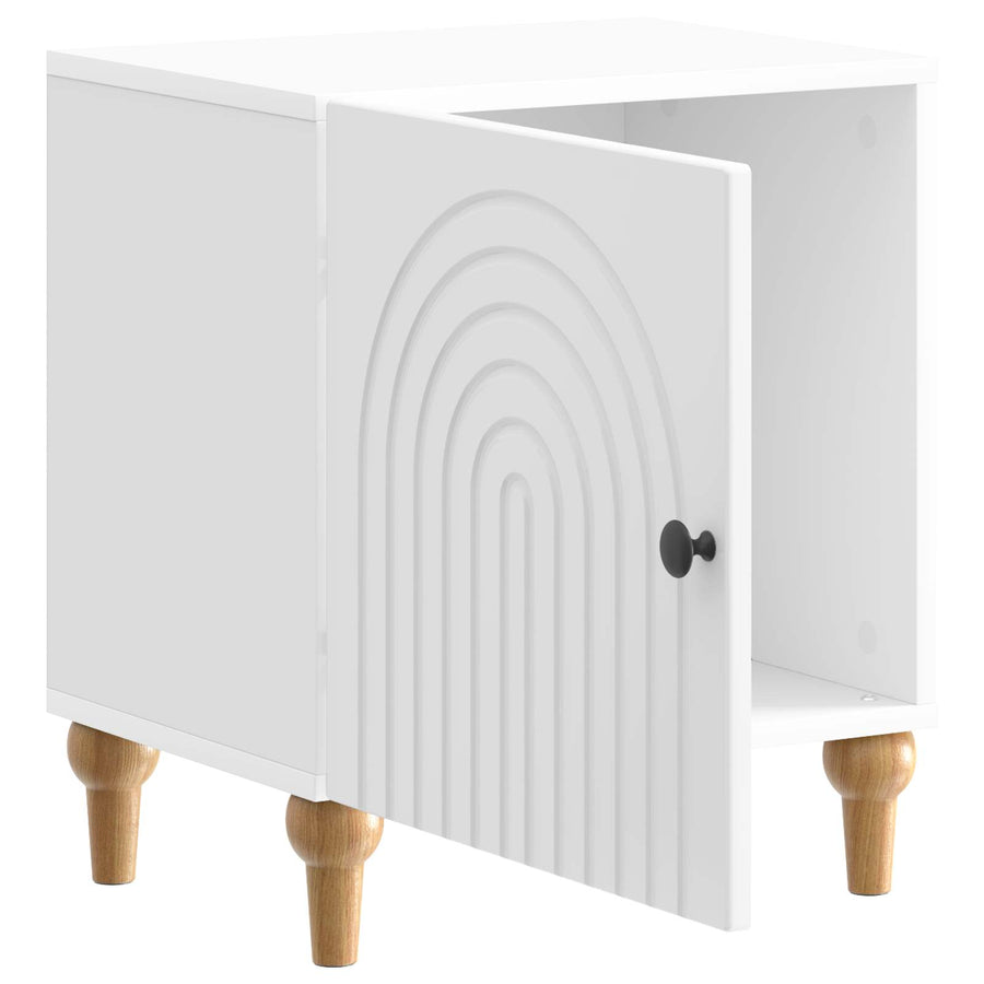 Nachtkastje 2 pcs Hoogglans Wit 43 x 34,5 x 50 cm Bewerkt hout