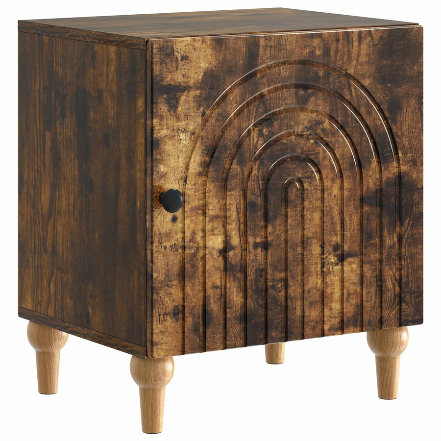 Nachtkastje Gerookt eiken 43 x 34,5 x 50 cm Bewerkt hout