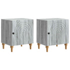 Nachtkastje 2 stuks grijs sonoma 43x34.5x50 cm