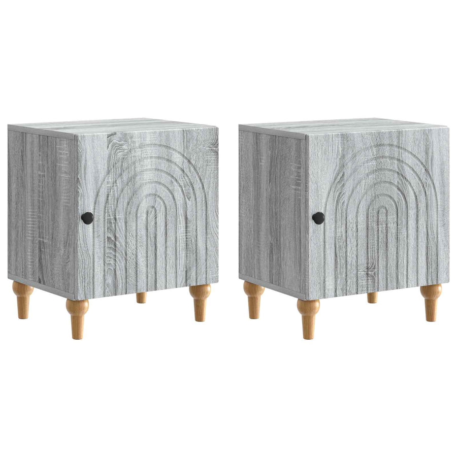 Nachtkastje 2 pcs Grijs sonoma 43 x 34,5 x 50 cm Bewerkt hout