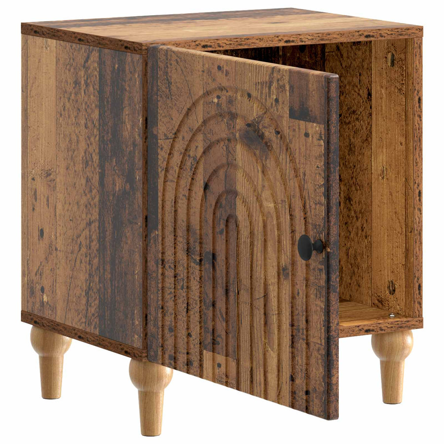Nachtkastje Oud hout 43 x 34,5 x 50 cm Bewerkt hout