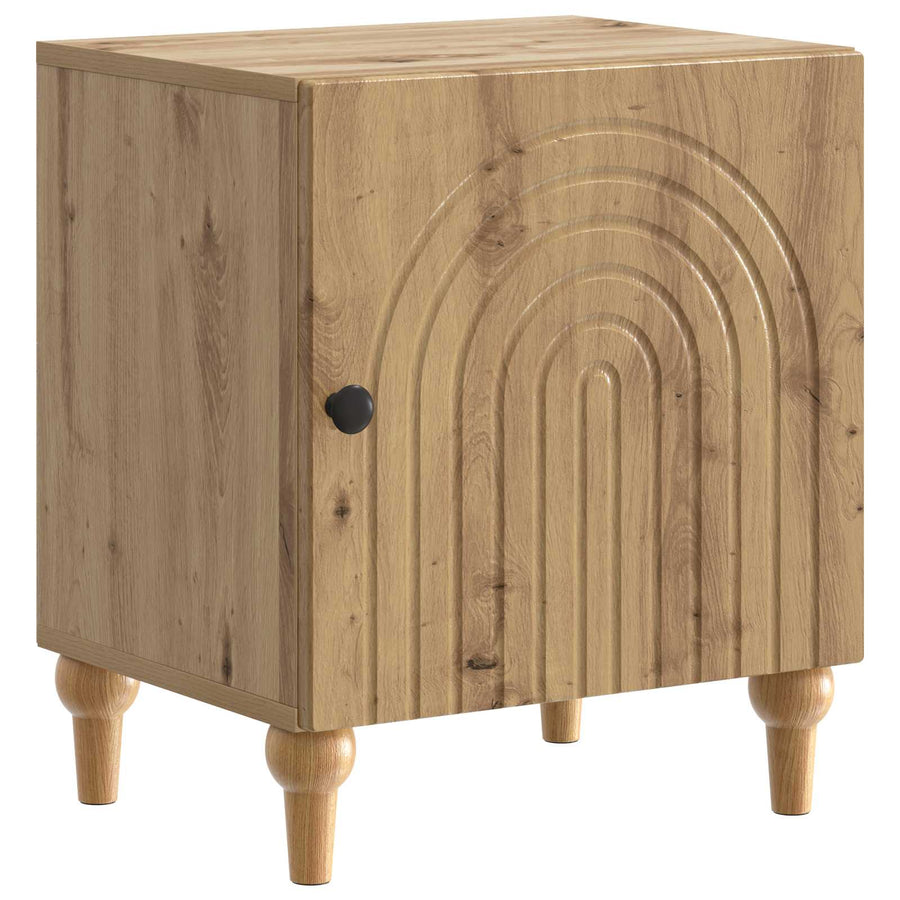 Nachtkastje Artisanaal eiken 43 x 34,5 x 50 cm Bewerkt hout