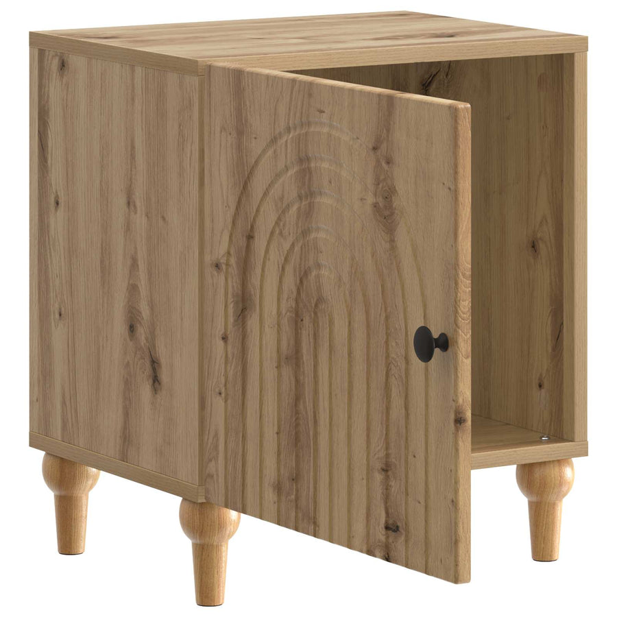 Nachtkastje Artisanaal eiken 43 x 34,5 x 50 cm Bewerkt hout
