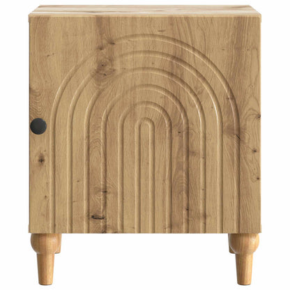 Nachtkastje Artisanaal eiken 43 x 34,5 x 50 cm Bewerkt hout