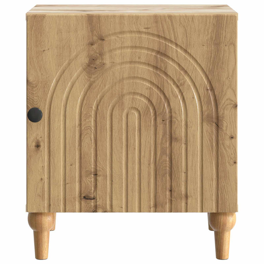 Nachtkastje Artisanaal eiken 43 x 34,5 x 50 cm Bewerkt hout