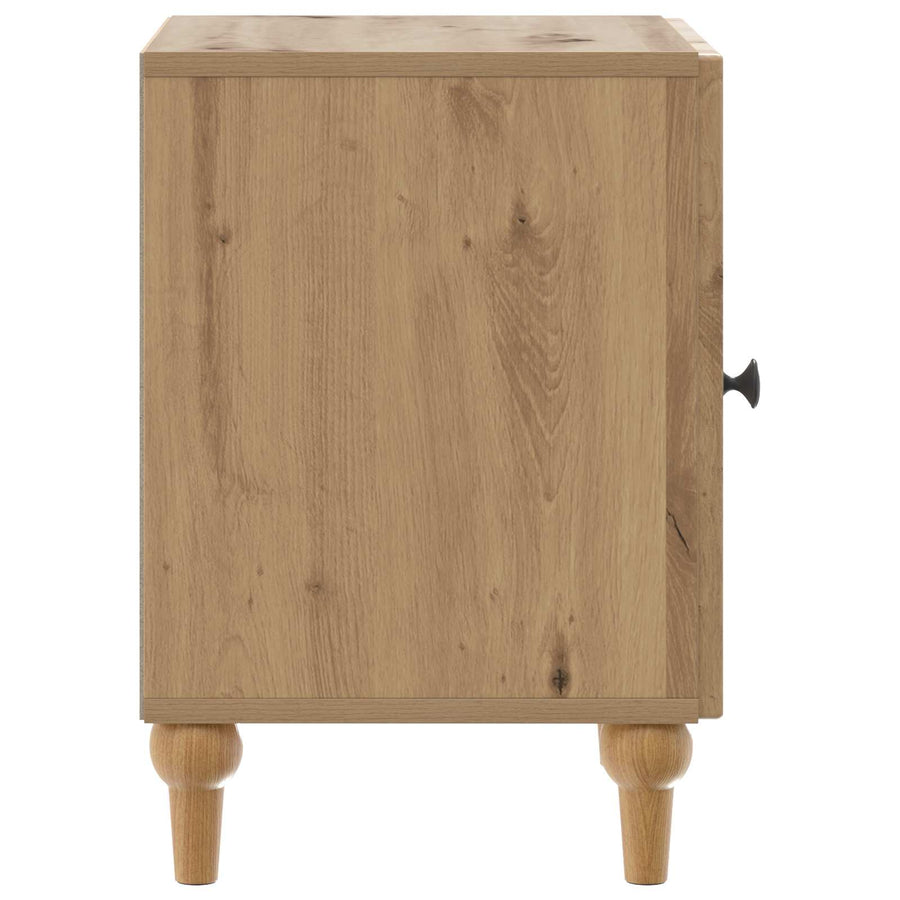 Nachtkastje Artisanaal eiken 43 x 34,5 x 50 cm Bewerkt hout