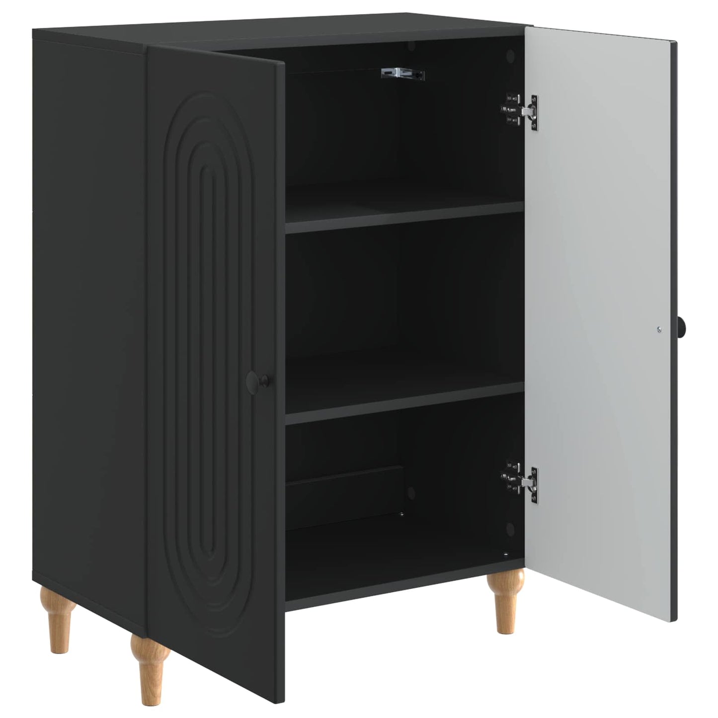 Dressoir Zwart 66 x 34,5 x 90 cm Bewerkt hout