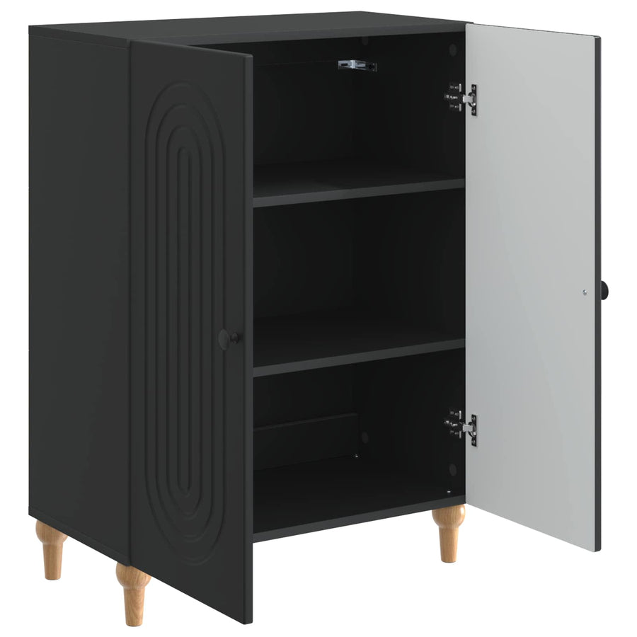 Dressoir Zwart 66 x 34,5 x 90 cm Bewerkt hout