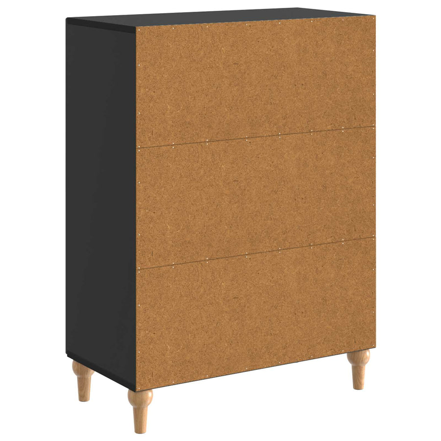 Dressoir Zwart 66 x 34,5 x 90 cm Bewerkt hout