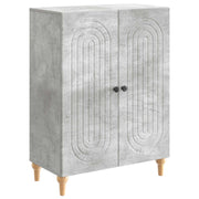 Dressoir 66x34,5x90 cm betongrijs bewerkt hout
