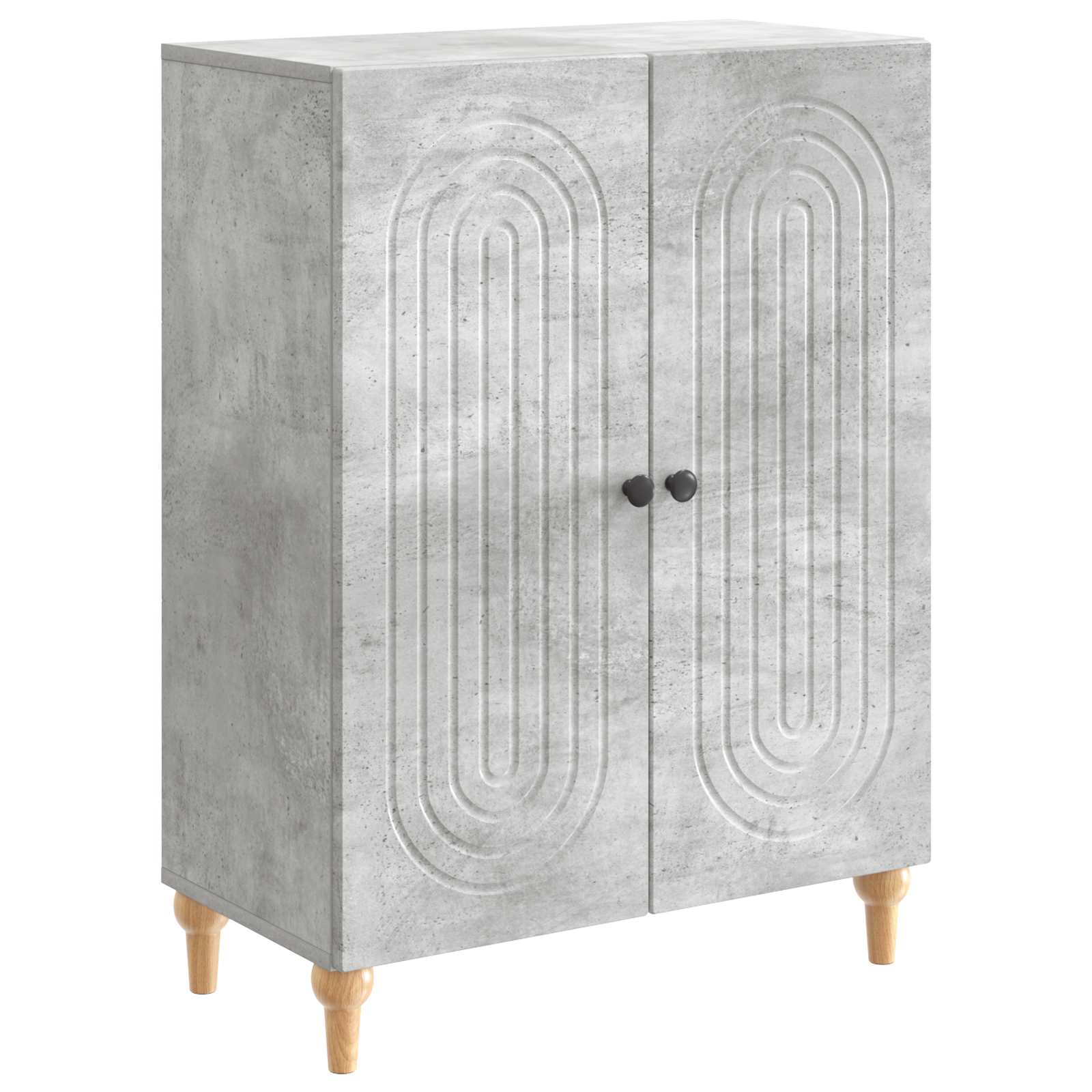 Dressoir Betongrijs 66 x 34,5 x 90 cm Bewerkt hout