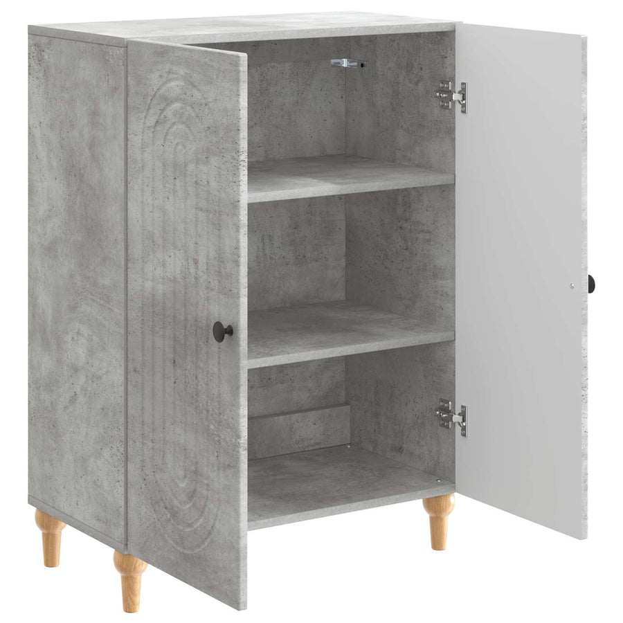 Dressoir Betongrijs 66 x 34,5 x 90 cm Bewerkt hout