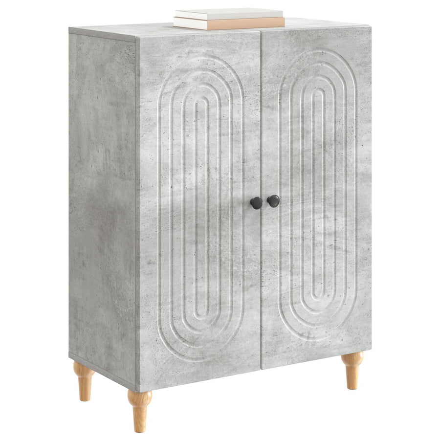 Dressoir Betongrijs 66 x 34,5 x 90 cm Bewerkt hout