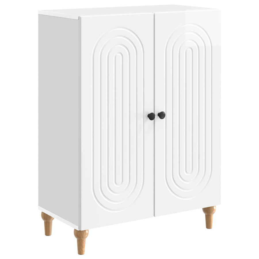 Dressoir Hoogglans Wit 66 x 34,5 x 90 cm Bewerkt hout